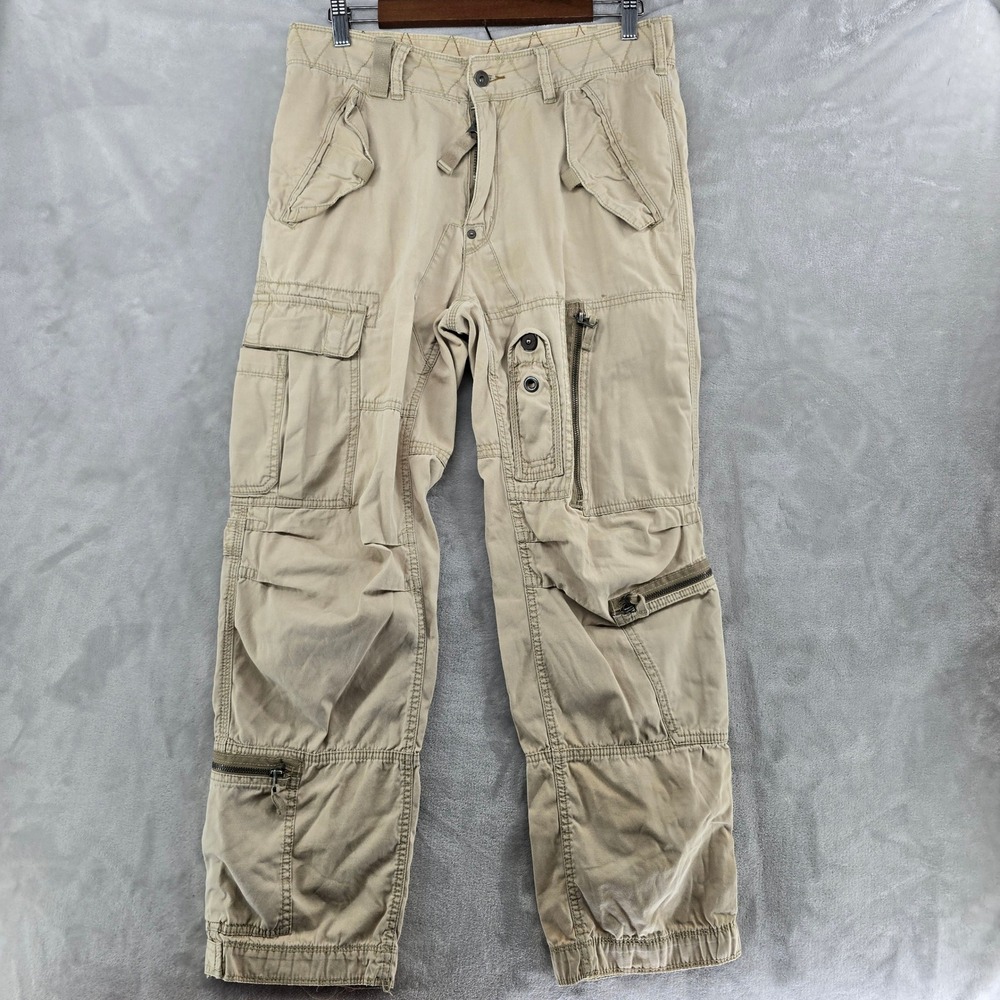Vtg Polo Ralph Lauren Paratrooper Cargo Pants Mens 31x30 Tan Khaki  Tactical‎